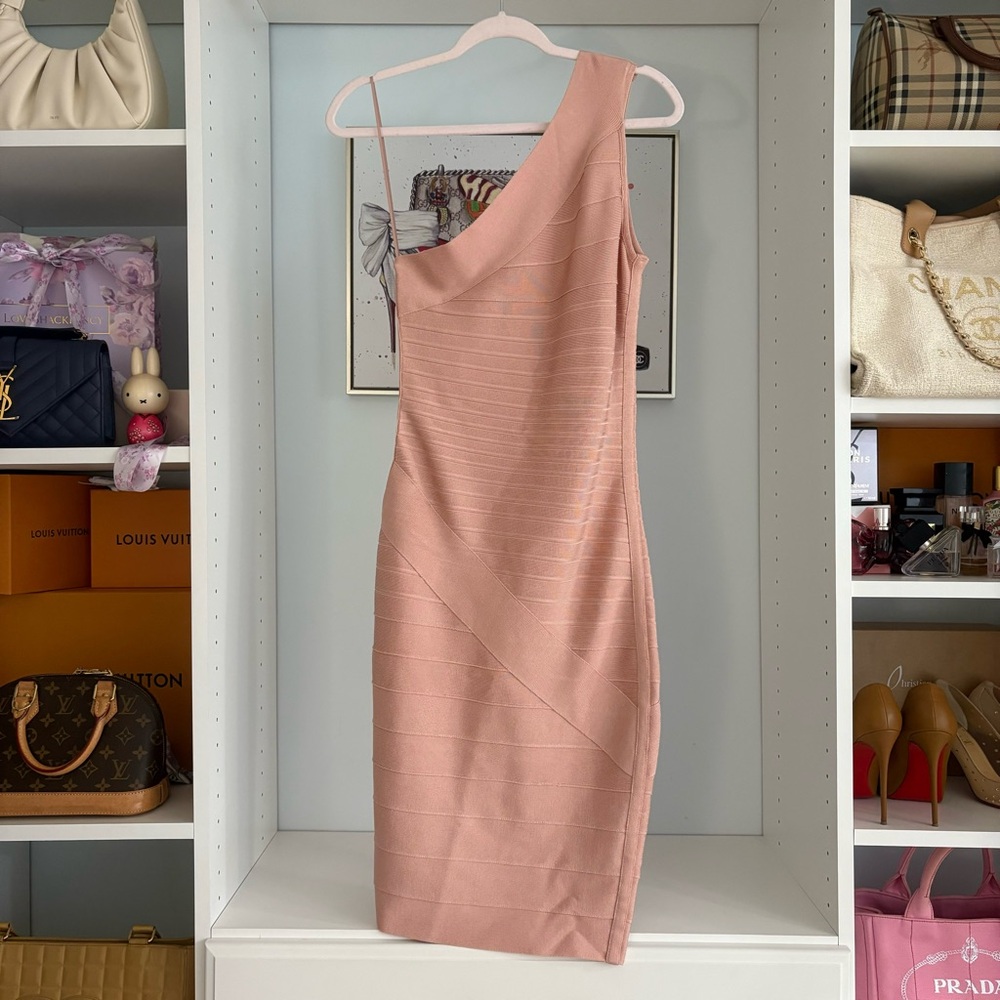 NWOT Dress The Population $218 Bodycon Champagne Pink Dress 🥂🌸